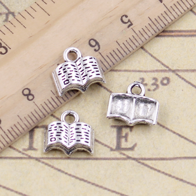 Vintage Fashion Coloring Book - 20pcs Charms Open Holy Bible Book