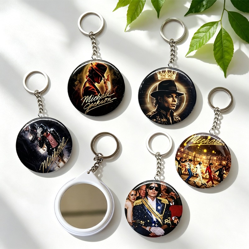 Vintage Fashion Rings For Women - Musician Michael Jackson Fashion Keychain with
