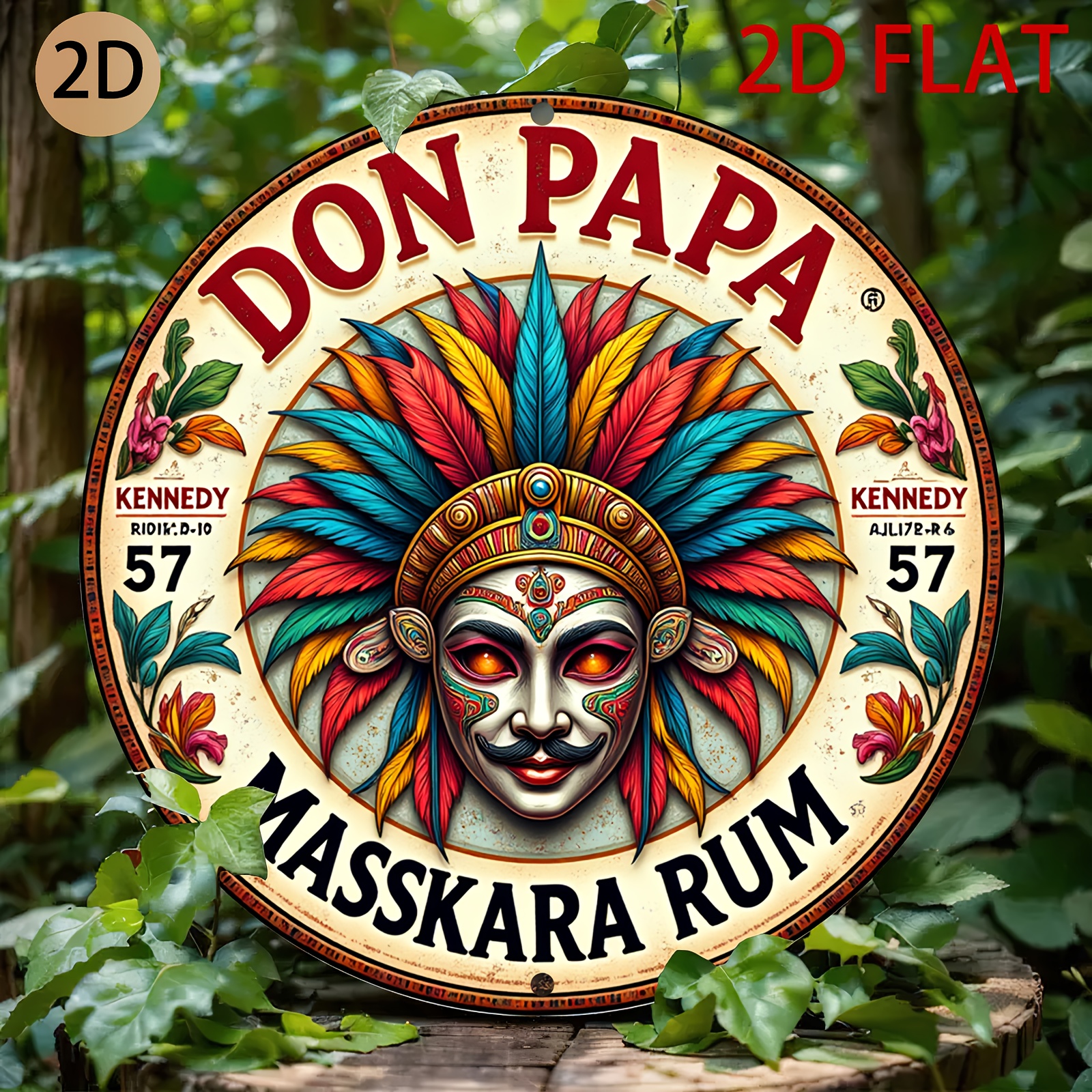 Vintage Fashion Plates - Vintage Don Papa Masskara Rum Metal