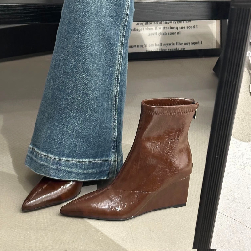 Vintage Fashion De - Autumn Winter Vintage Weges Heel Women