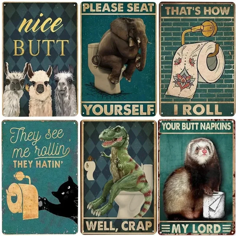 Vintage Fashion Plates - Metal Tin Sign Poster Nice Butt