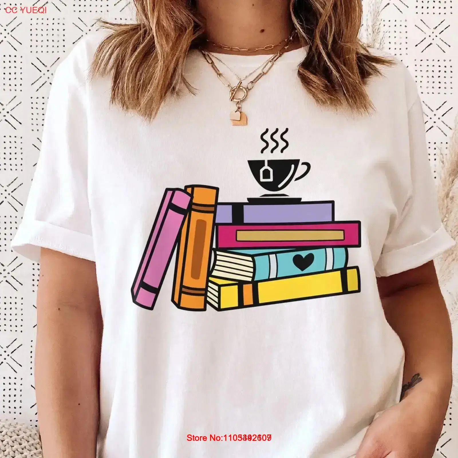 Vintage Fashion Coloring Book - Books and Tea T Shirt Colorful