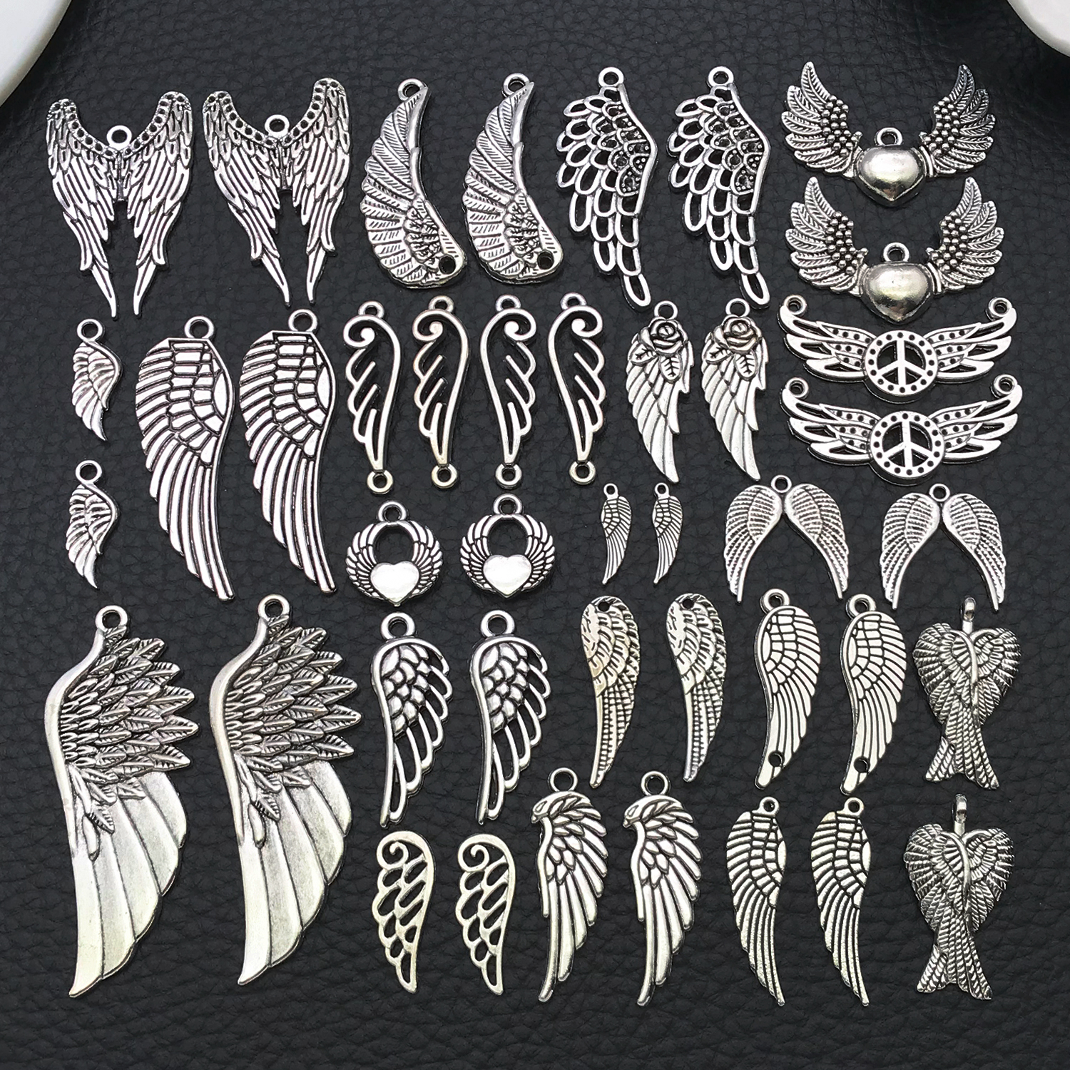 Vintage Fashion Theme - Angel Wing Charms, New 22/42 Pcs