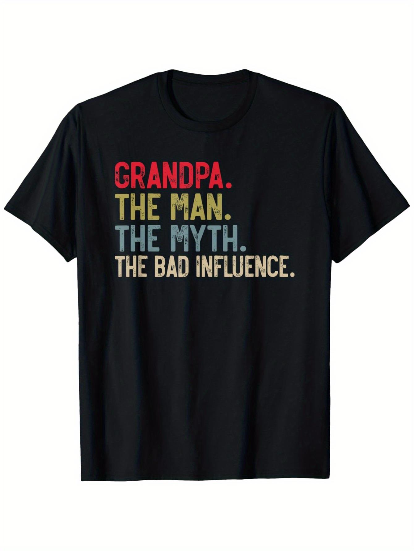 Vintage Fashion Influencer - Funny Men's Black Graphic T-Shirt Grandpa