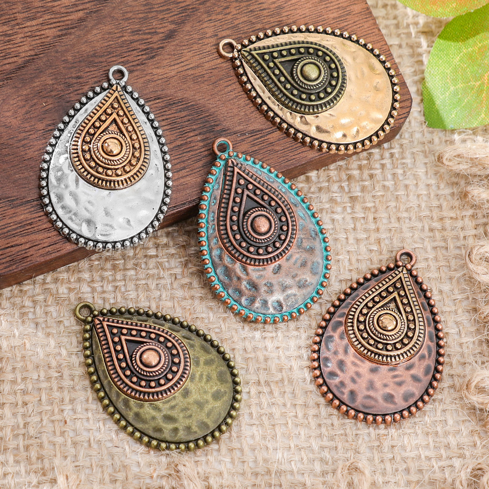 Vintage Fashion Guild - Retro Vintage Ethnic Bohemia Teardrop Pendants