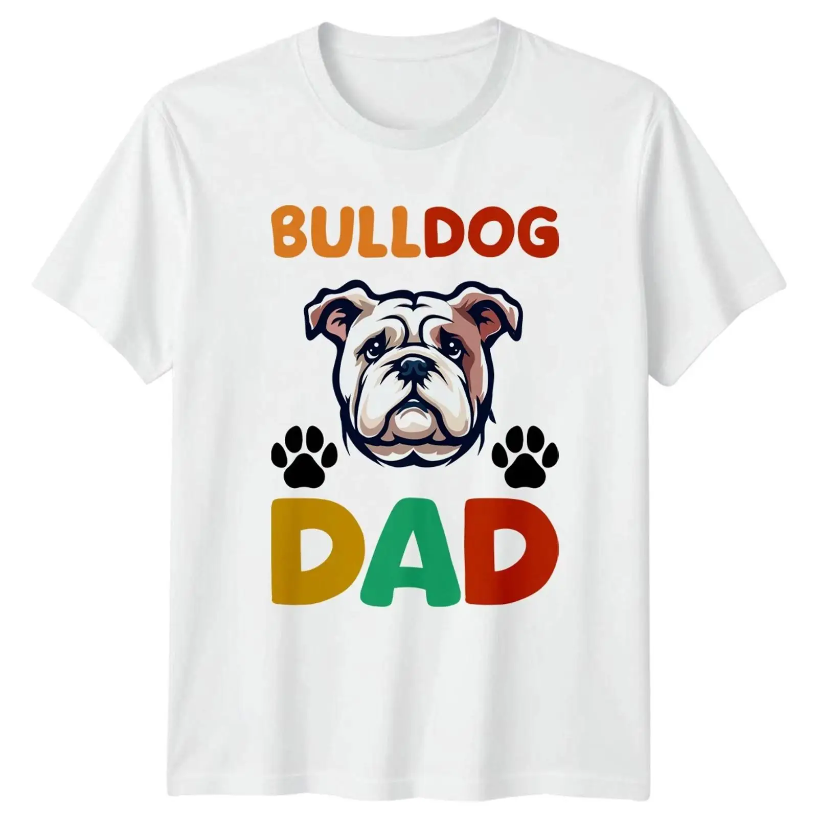 Bulldogge Papa Herren T Shirt  - Vintage Fashion Herren 리뷰 및 가격
