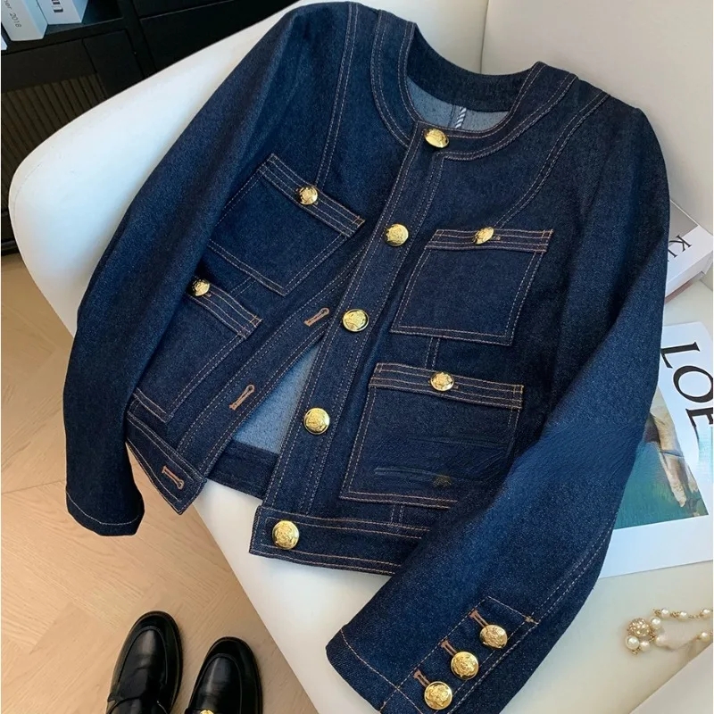 Korea Style Casual Denim Coat  - Vintage Fashion Korea 리뷰 및 가격