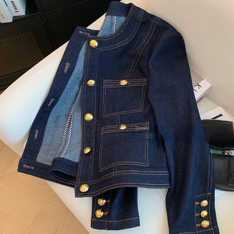 Korea Style Casual Denim Coat  - Vintage Fashion Korea 리뷰 및 가격