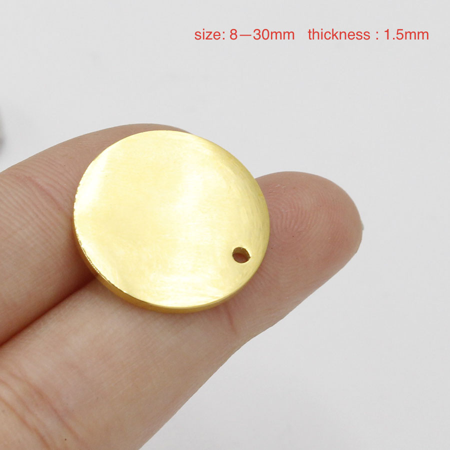 50pcs 8-30mm Gold Color Mirror - Vintage Fashion Tags 리뷰 및 가격
