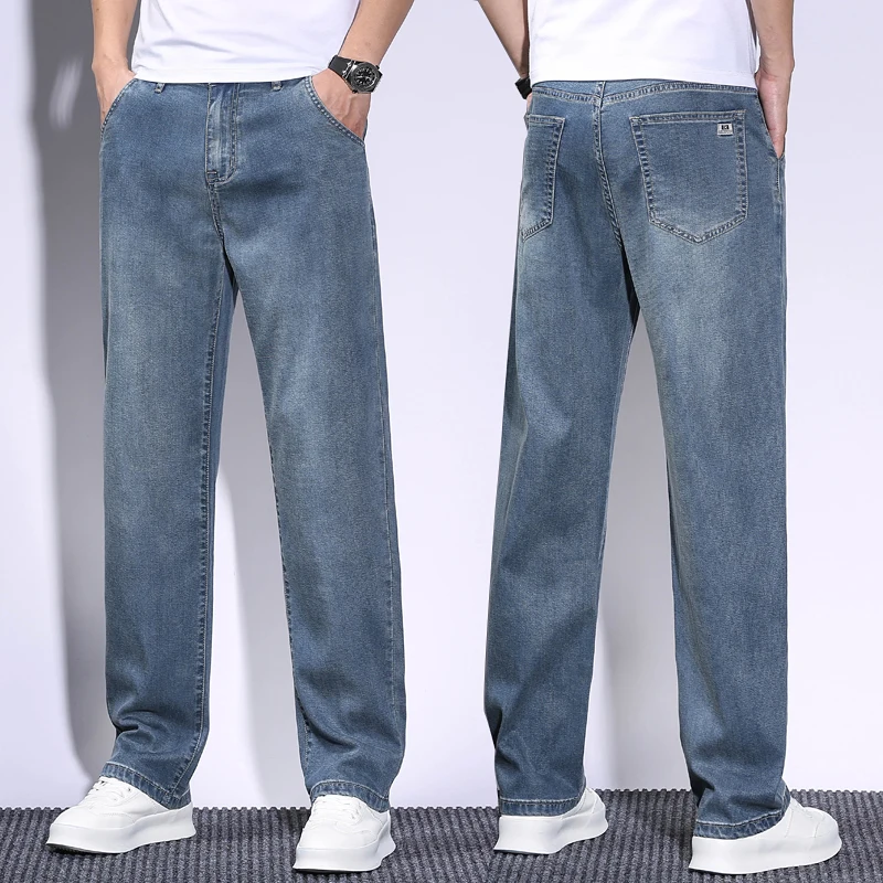 Soft Men's Lyocell Baggy Jeans - Vintage Fashion Korea 리뷰 및 가격
