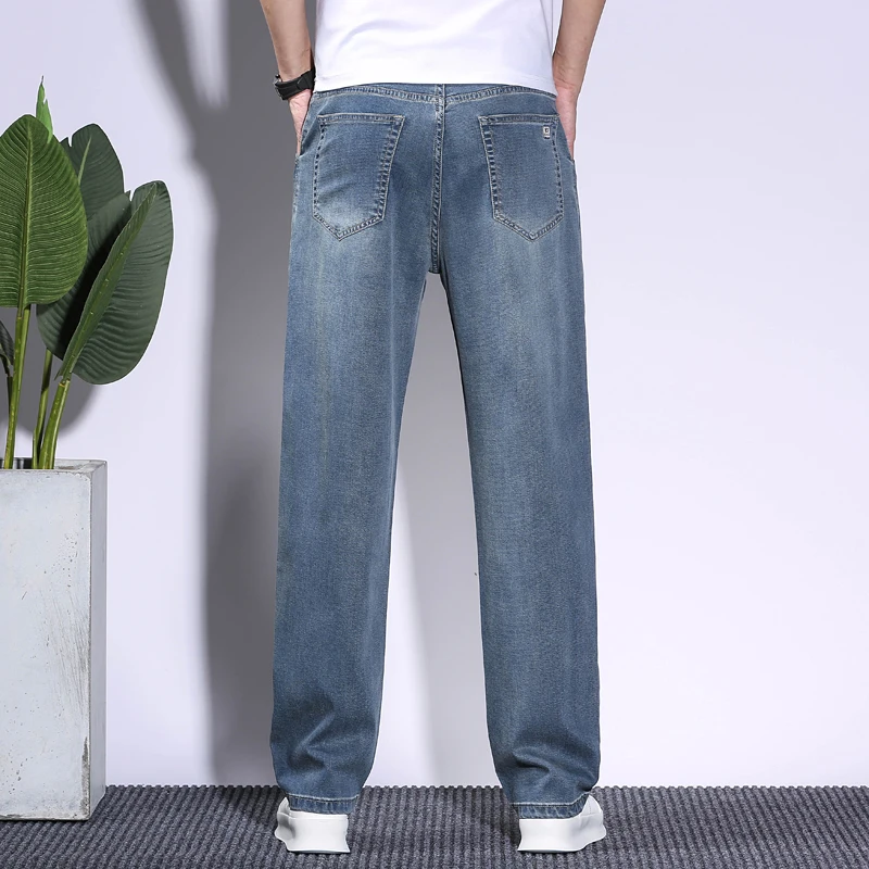 Soft Men's Lyocell Baggy Jeans - Vintage Fashion Korea 리뷰 및 가격