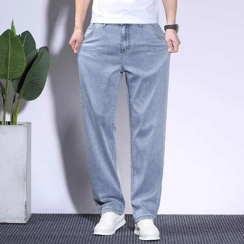 Soft Men's Lyocell Baggy Jeans - Vintage Fashion Korea 리뷰 및 가격