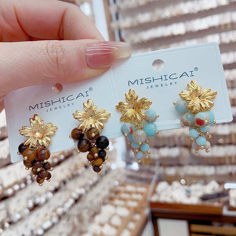 Turquoise Grape Cluster Stud E - Vintage Fashion Influencer 리뷰 및 가격