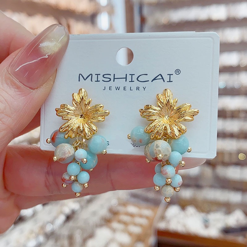 Turquoise Grape Cluster Stud E - Vintage Fashion Influencer 리뷰 및 가격