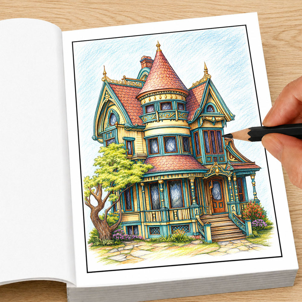 Victorian Houses Adult Colorin - Vintage Fashion Coloring Book 리뷰 및 가격