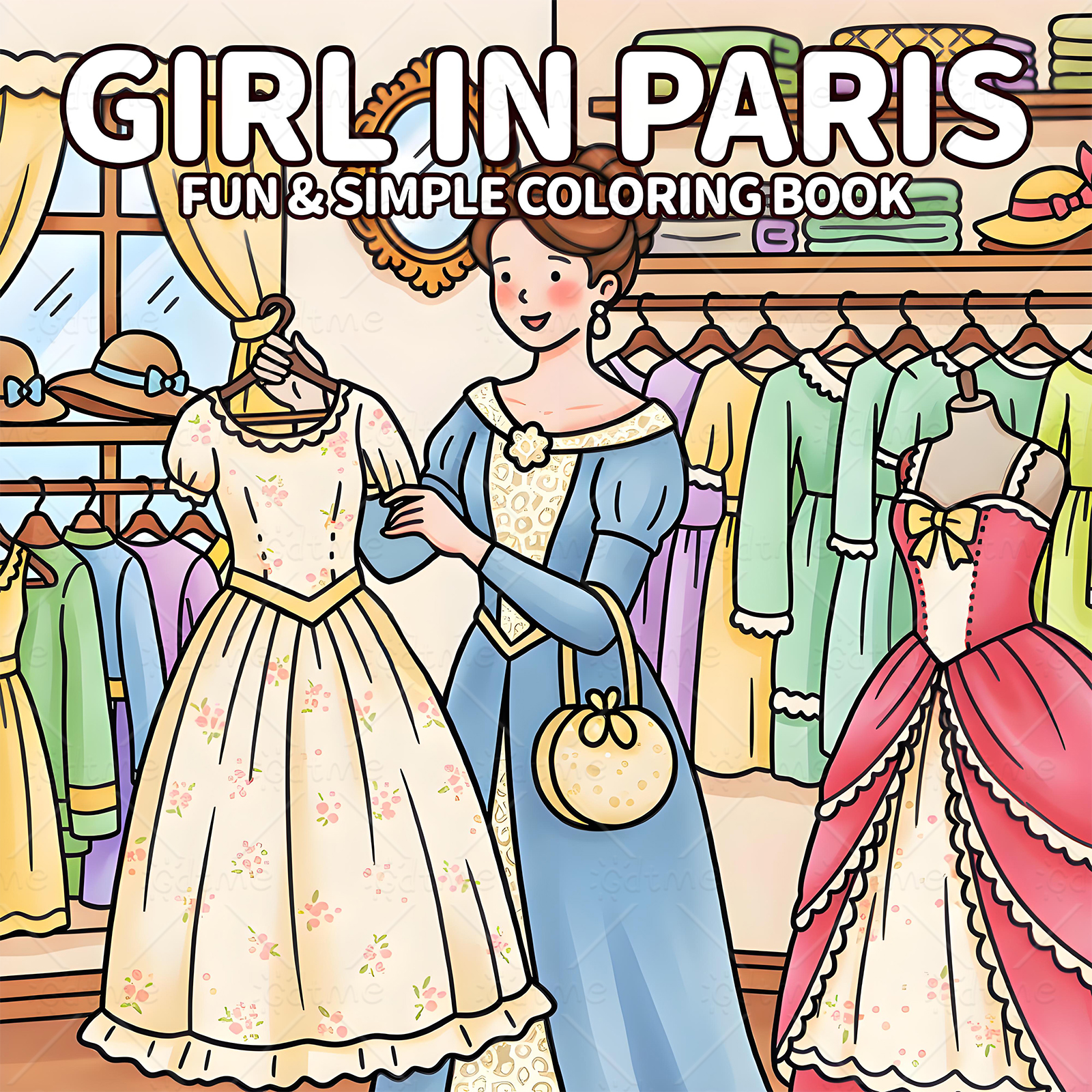 Paris Ladies Vintage Clothing  - Vintage Fashion Coloring Book 리뷰 및 가격