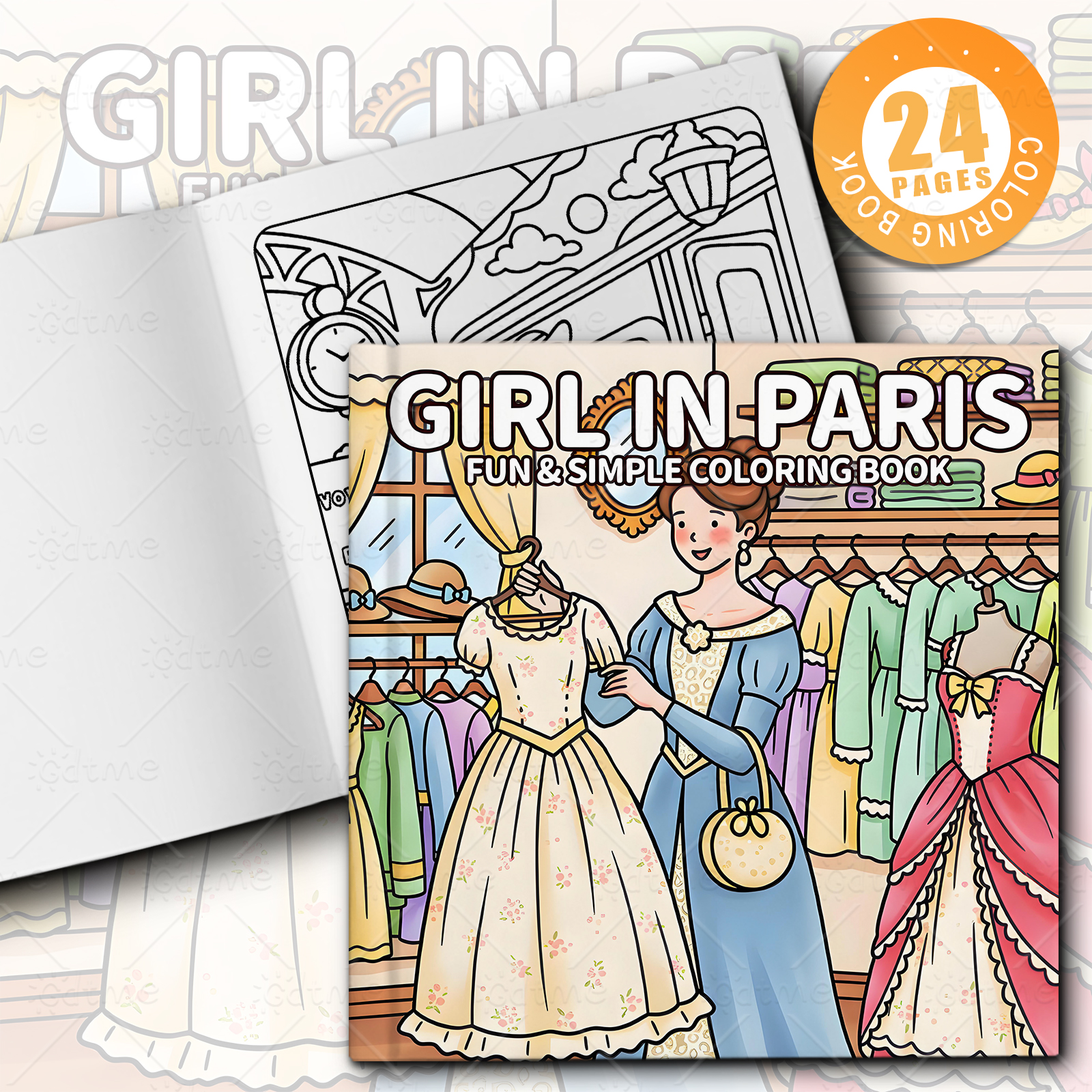 Paris Ladies Vintage Clothing  - Vintage Fashion Coloring Book 리뷰 및 가격