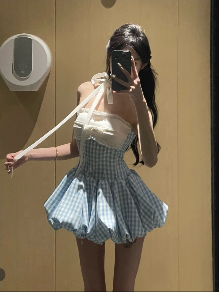 Korea Style Kawaii Retro Plaid - Vintage Fashion Korea 리뷰 및 가격