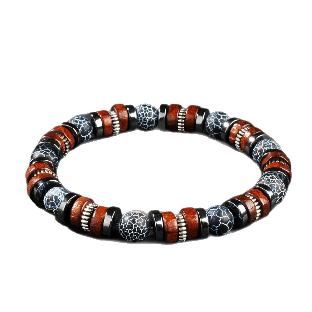 Weathered agate bracelet men n - Vintage Fashion Outfits Men 리뷰 및 가격