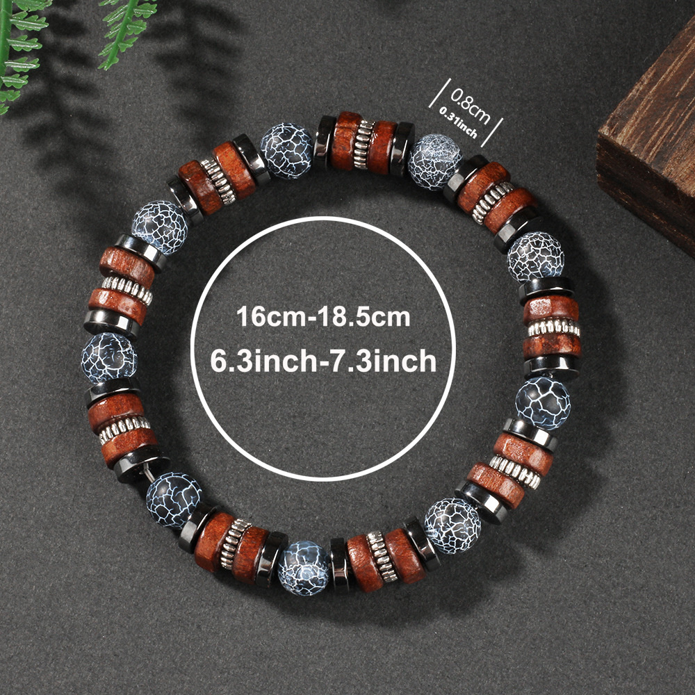 Weathered agate bracelet men n - Vintage Fashion Outfits Men 리뷰 및 가격