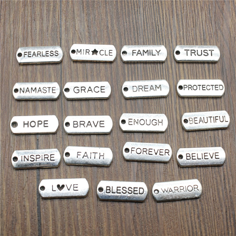 10pcs Word Tags Pendant Charms - Vintage Fashion Tags 리뷰 및 가격