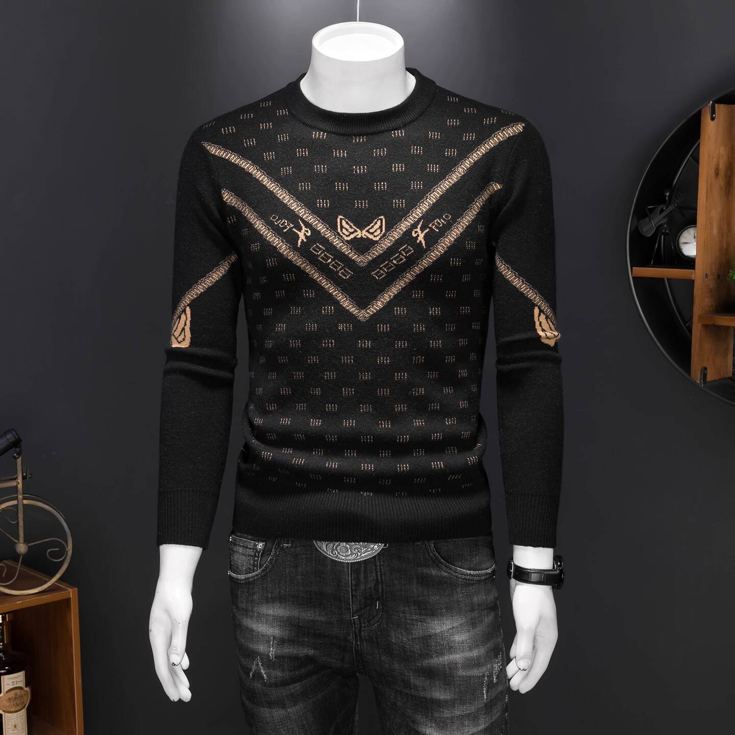 Vintage Fashion Sweater Men Wi - Vintage Fashion Outfits Men 리뷰 및 가격