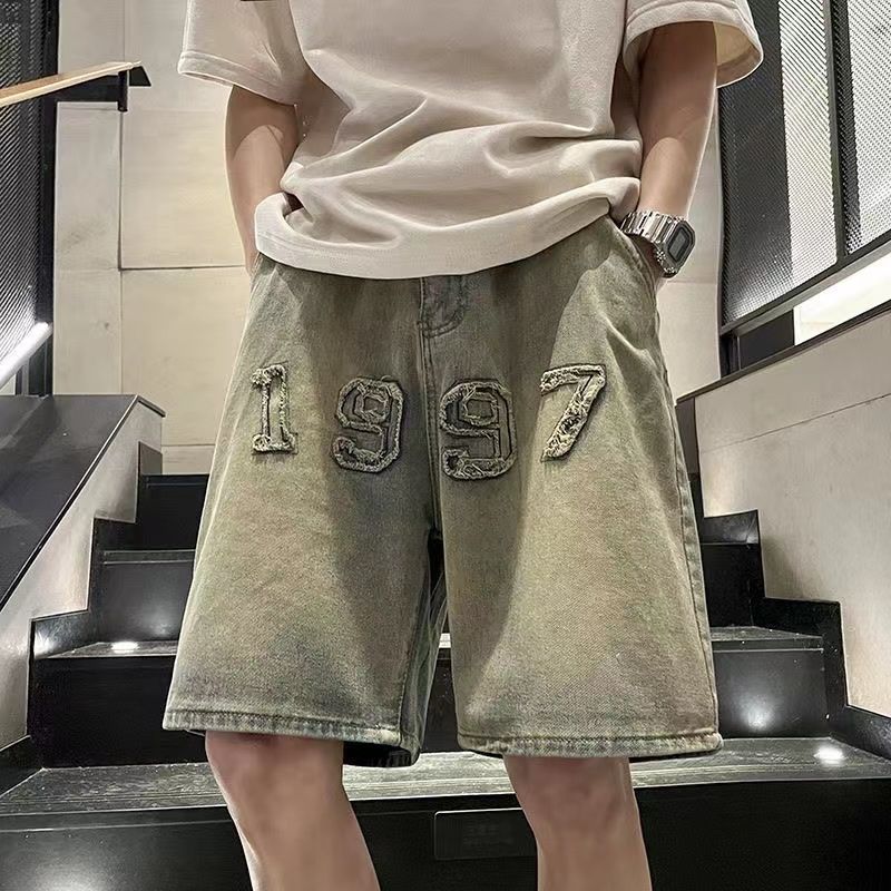 Men's Mud Color Denim Shorts 5 - Vintage Fashion Instagram 리뷰 및 가격