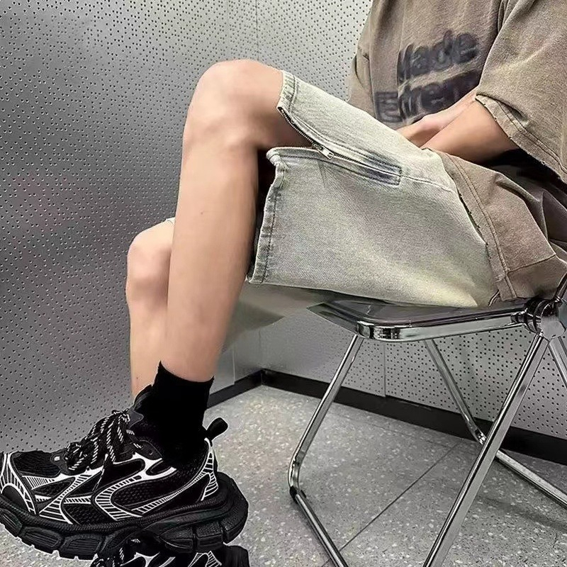 Men's Mud Color Denim Shorts 5 - Vintage Fashion Instagram 리뷰 및 가격