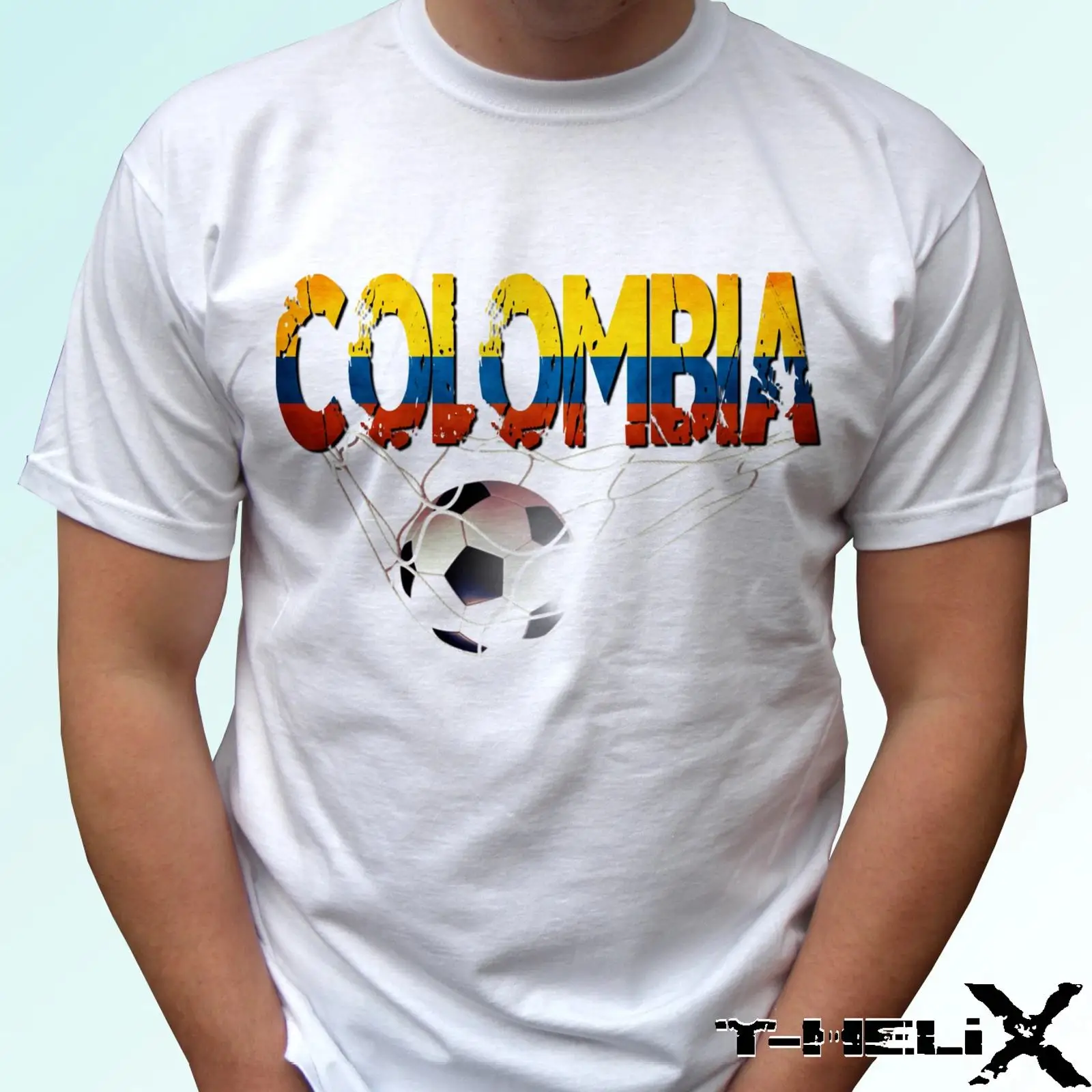 Kolumbien Fußball Flagge weiße - Vintage Fashion Herren 리뷰 및 가격