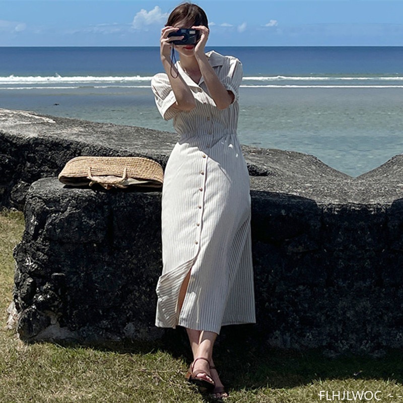 Cotton Linen Feminine Vestidos - Vintage Fashion Korea 리뷰 및 가격