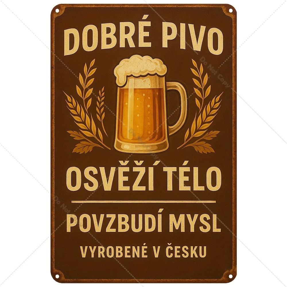 Vintage Czech Beer Metal Sign  - Vintage Fashion Plates 리뷰 및 가격