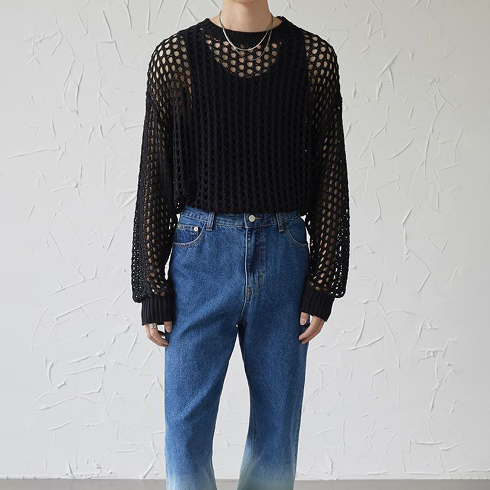 Mens Y2k Hollow Out Outfits Se - Vintage Fashion Outfits Men 리뷰 및 가격