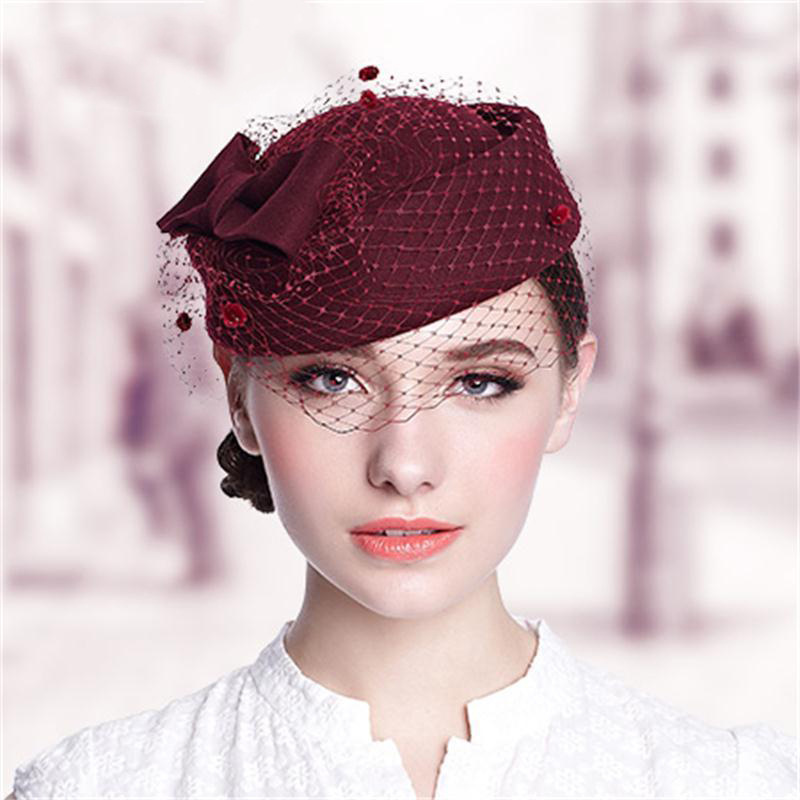 British Style Wool Beret with  - Vintage Fashion Influencer 리뷰 및 가격
