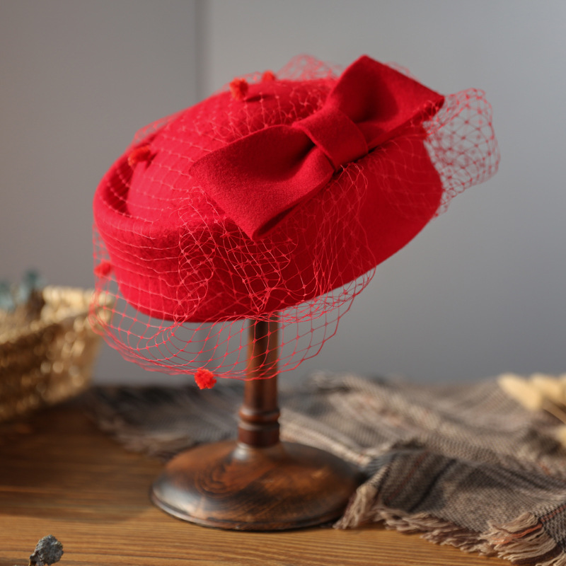 British Style Wool Beret with  - Vintage Fashion Influencer 리뷰 및 가격