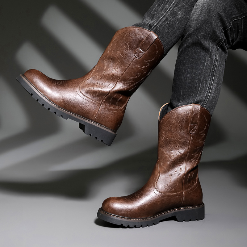 Fashion Mens Cowboy Boots New  - Vintage Fashion De 리뷰 및 가격