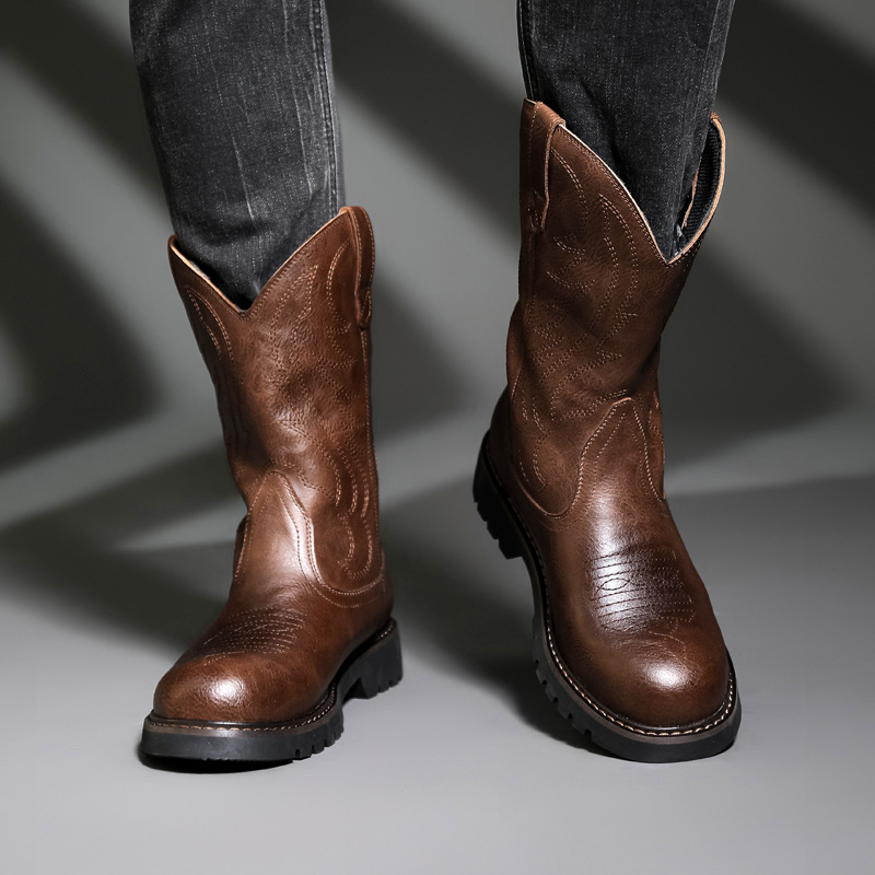 Fashion Mens Cowboy Boots New  - Vintage Fashion De 리뷰 및 가격