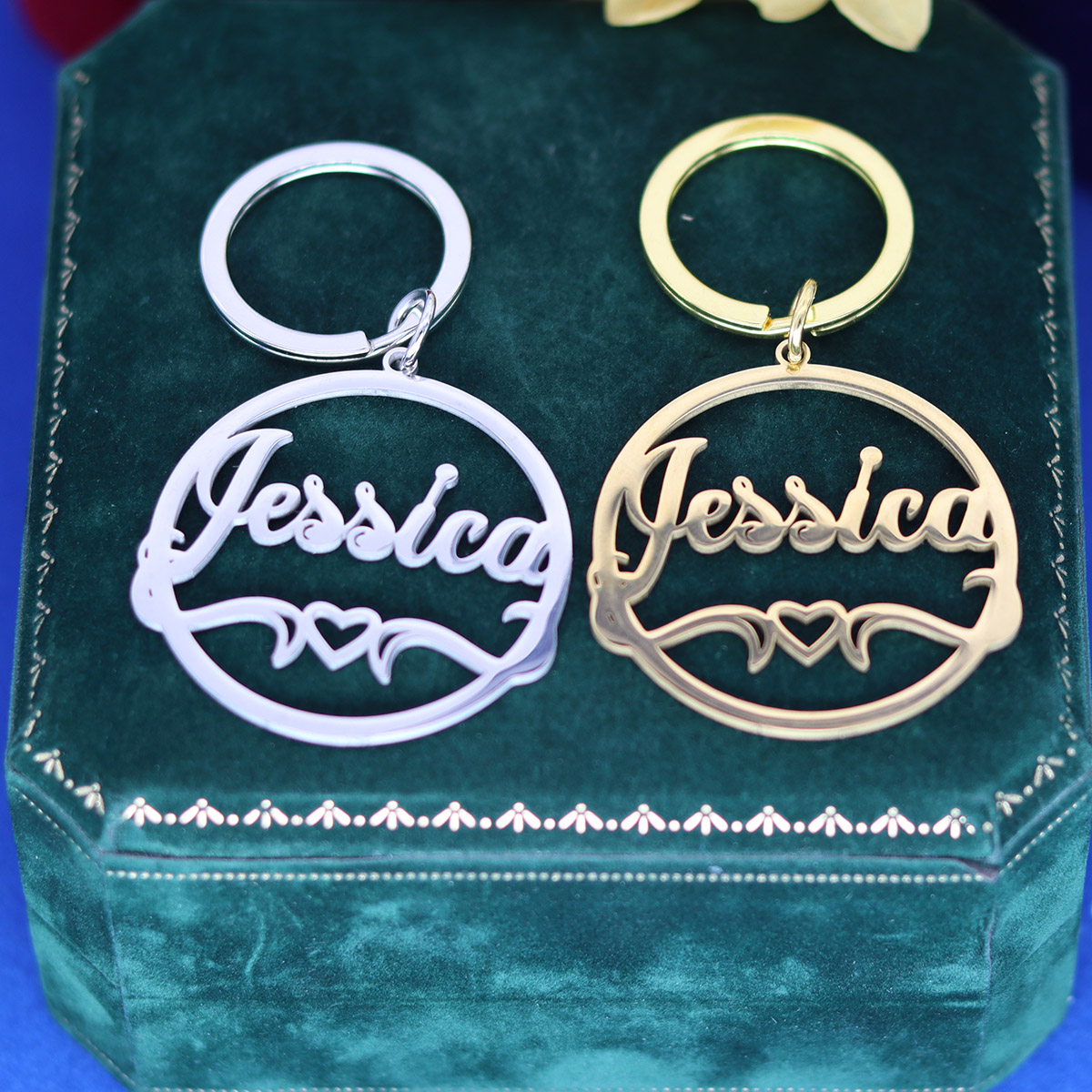 Love Heart Custom Name Keychai - Vintage Fashion Names 리뷰 및 가격