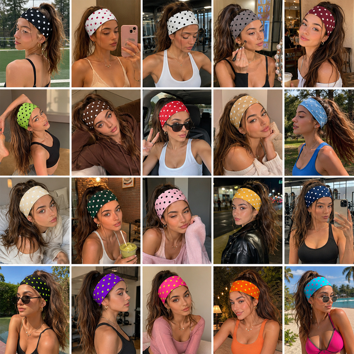 Retro Polka Dot Headbands For  - Vintage Fashion Tiktok 리뷰 및 가격