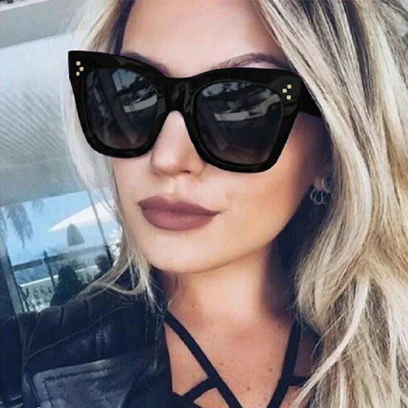 Square Retro Sunglasses Women  - Vintage Fashion De 리뷰 및 가격