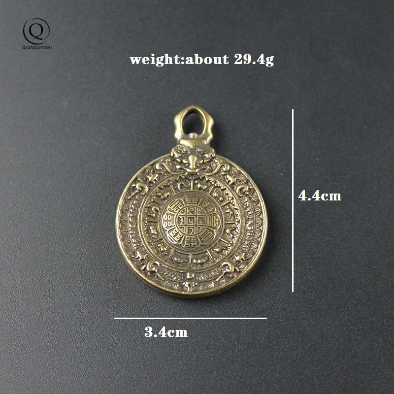 Vintage Brass Buddhist Tantra  - Vintage Fashion Tags 리뷰 및 가격