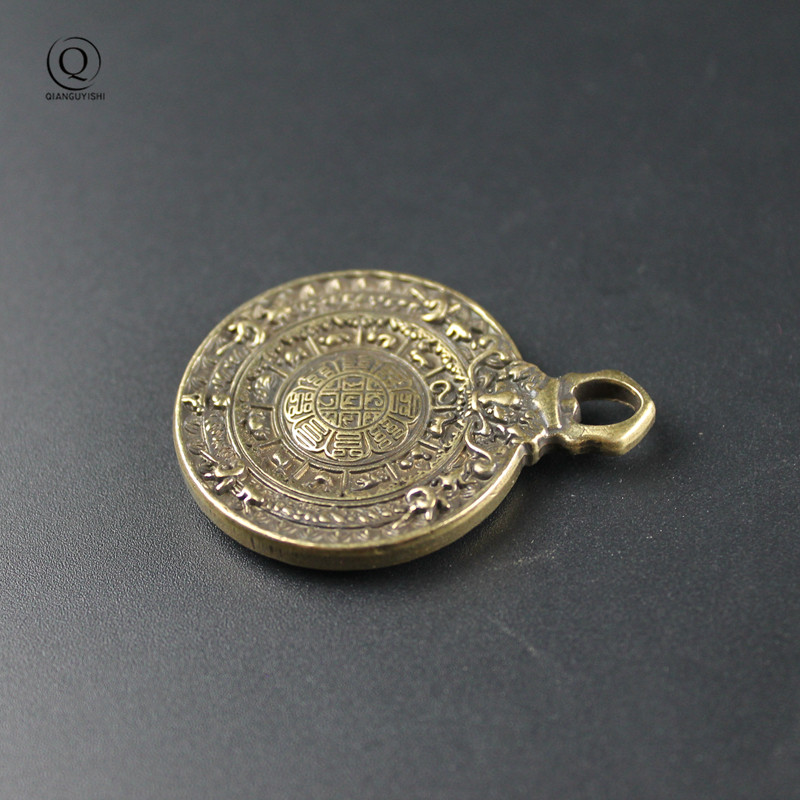 Vintage Brass Buddhist Tantra  - Vintage Fashion Tags 리뷰 및 가격