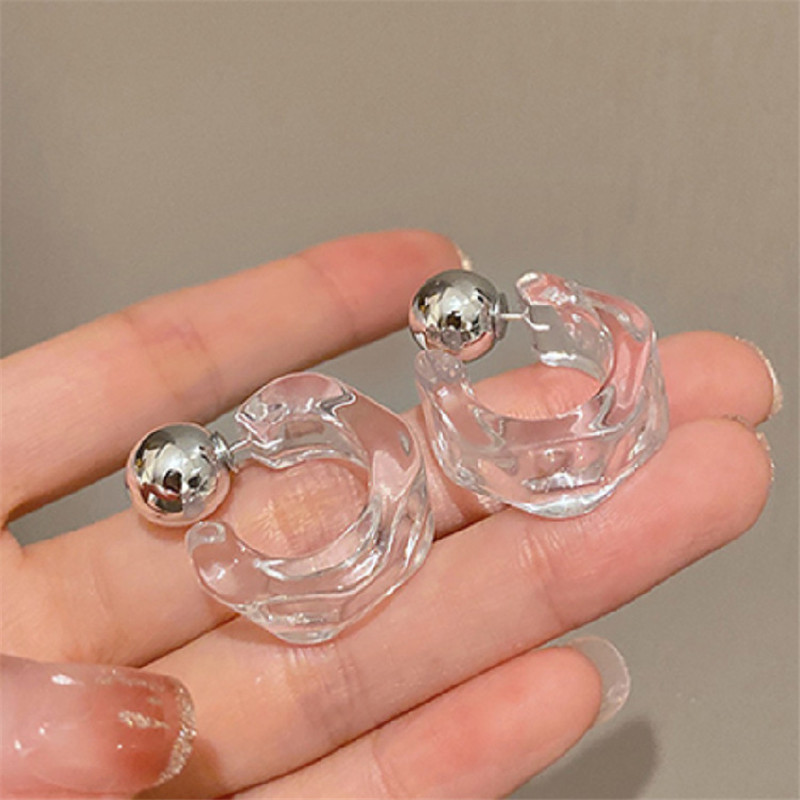 New Korea Clear Acrylic Geomet - Vintage Fashion Korea 리뷰 및 가격