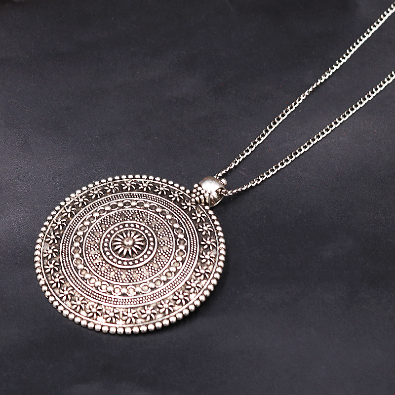 1pc Silver Plated Large Mandal - Vintage Fashion Tags 리뷰 및 가격