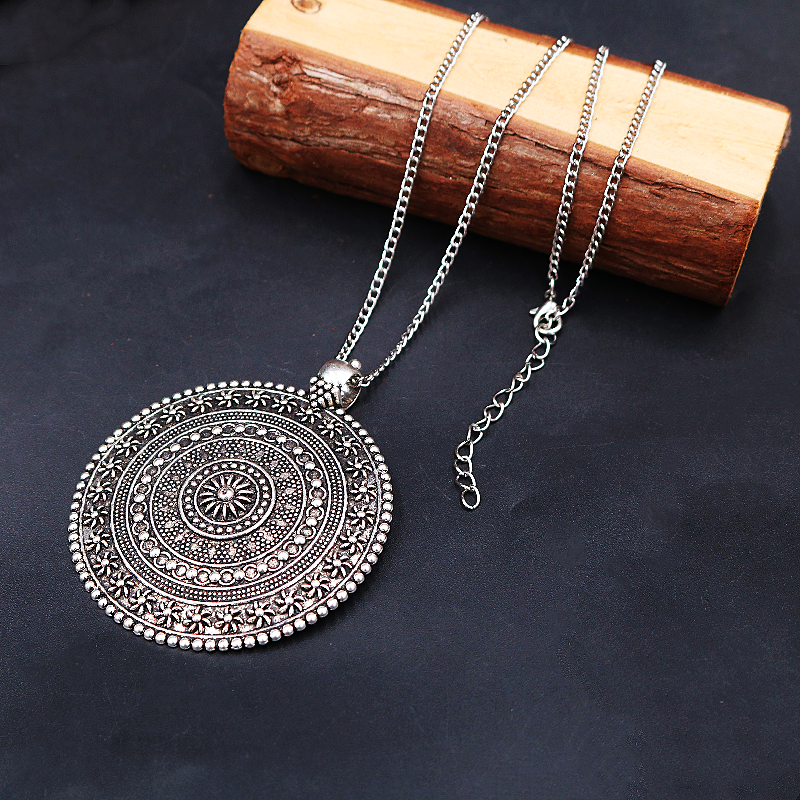 1pc Silver Plated Large Mandal - Vintage Fashion Tags 리뷰 및 가격
