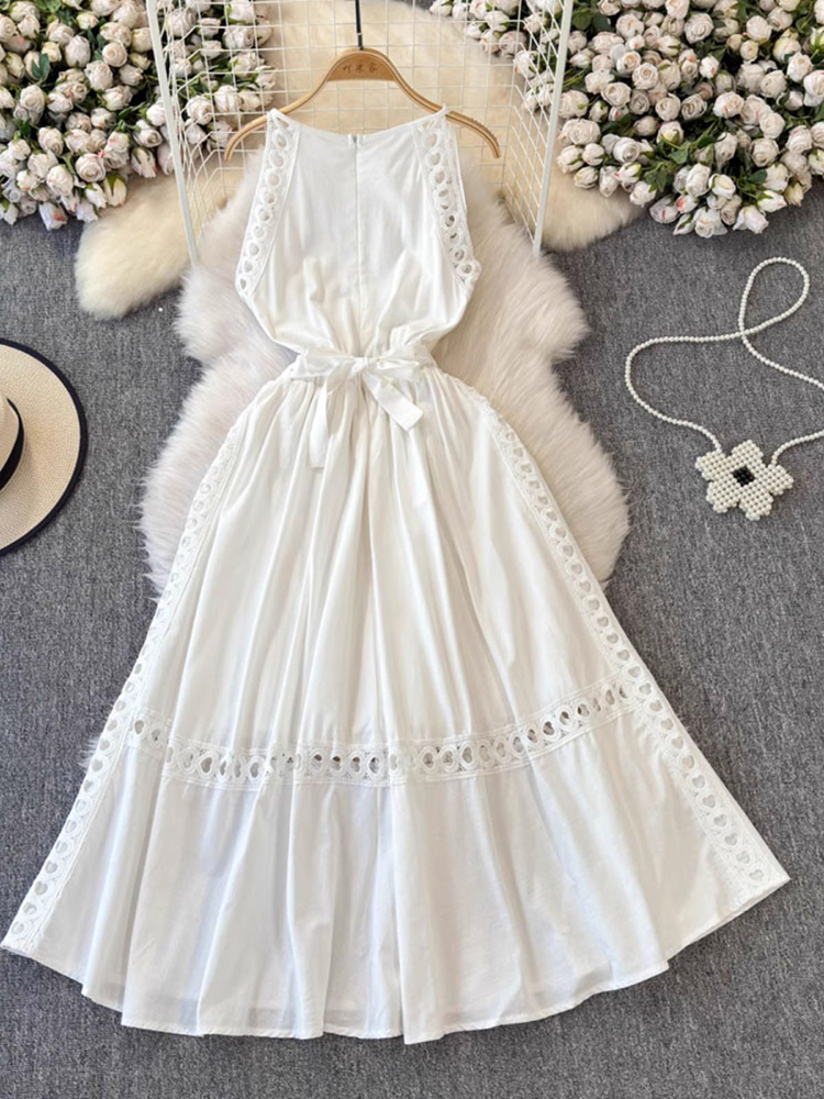 Elegant Hollow Out Women White - Vintage Fashion Korea 리뷰 및 가격