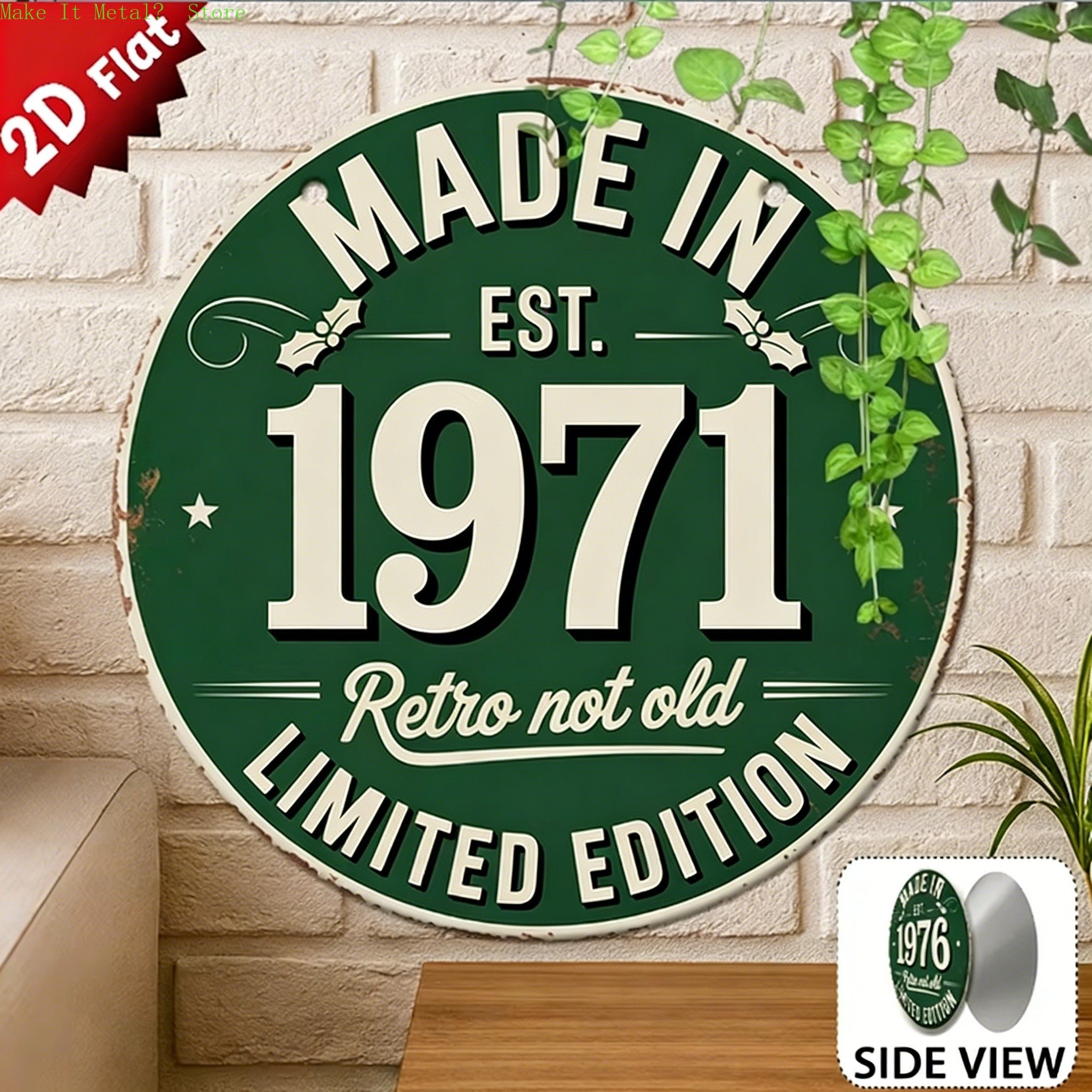 Made in 1976 Retro Not Old 2D  - Vintage Fashion Plates 리뷰 및 가격