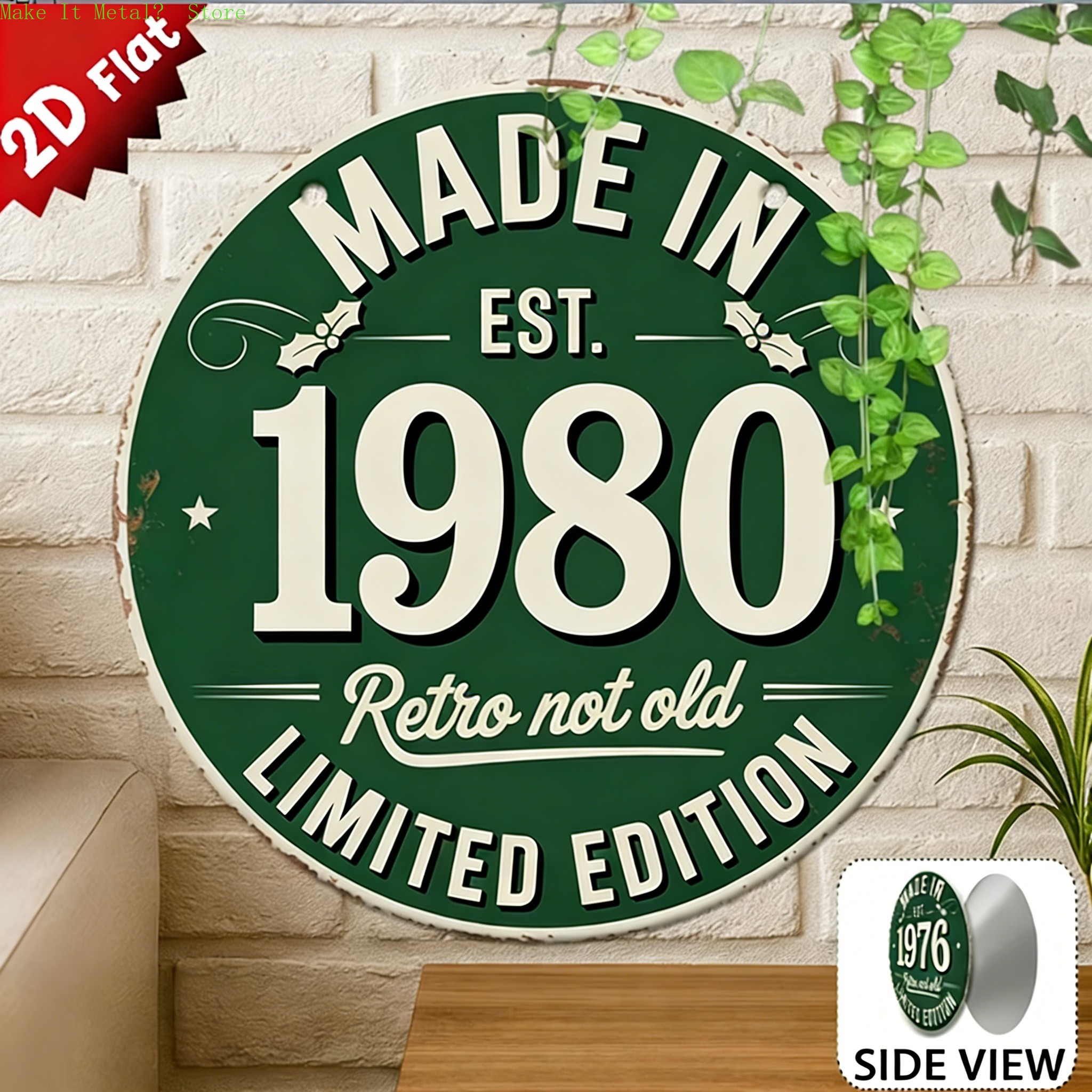 Made in 1976 Retro Not Old 2D  - Vintage Fashion Plates 리뷰 및 가격