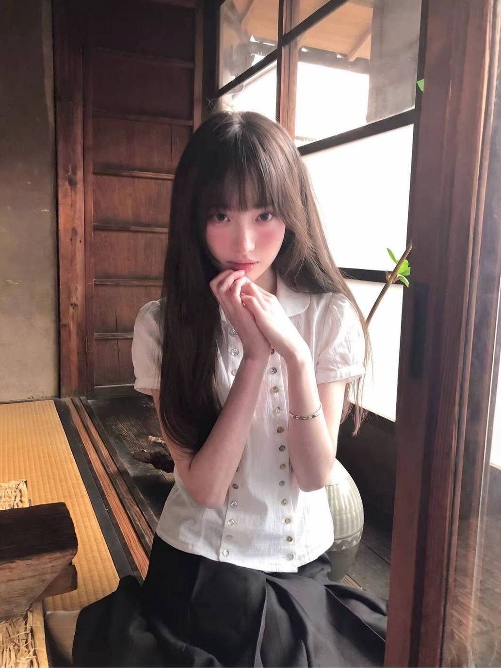 Y2K Japanese Vintage Blouse Pu - Vintage Fashion Korea 리뷰 및 가격