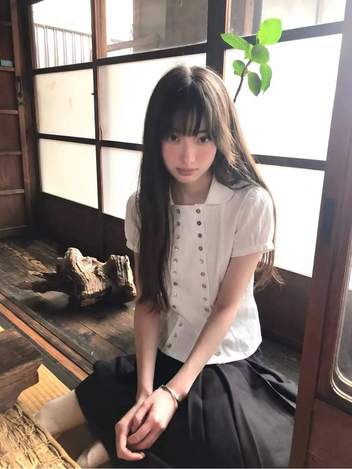 Y2K Japanese Vintage Blouse Pu - Vintage Fashion Korea 리뷰 및 가격