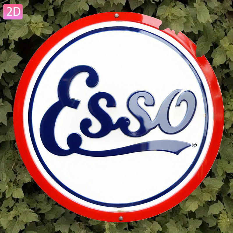 2D Flat, Vintage Esso Pump Sig - Vintage Fashion Plates 리뷰 및 가격